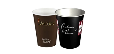 Abbildung von Coffee to go Bechern von Jacobs Professional und Splendid