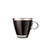 Icon eines schwarzen Kaffees im Glas.